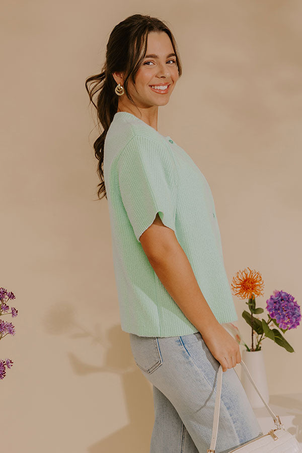 Spring Ease Knit Sweater Top