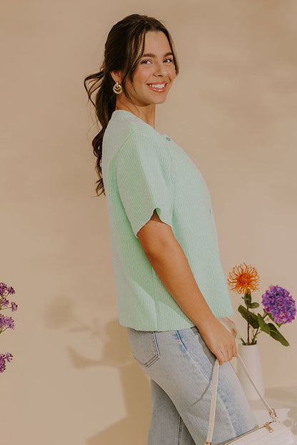 Spring Ease Knit Sweater Top