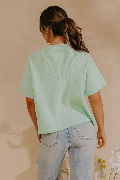 Spring Ease Knit Sweater Top