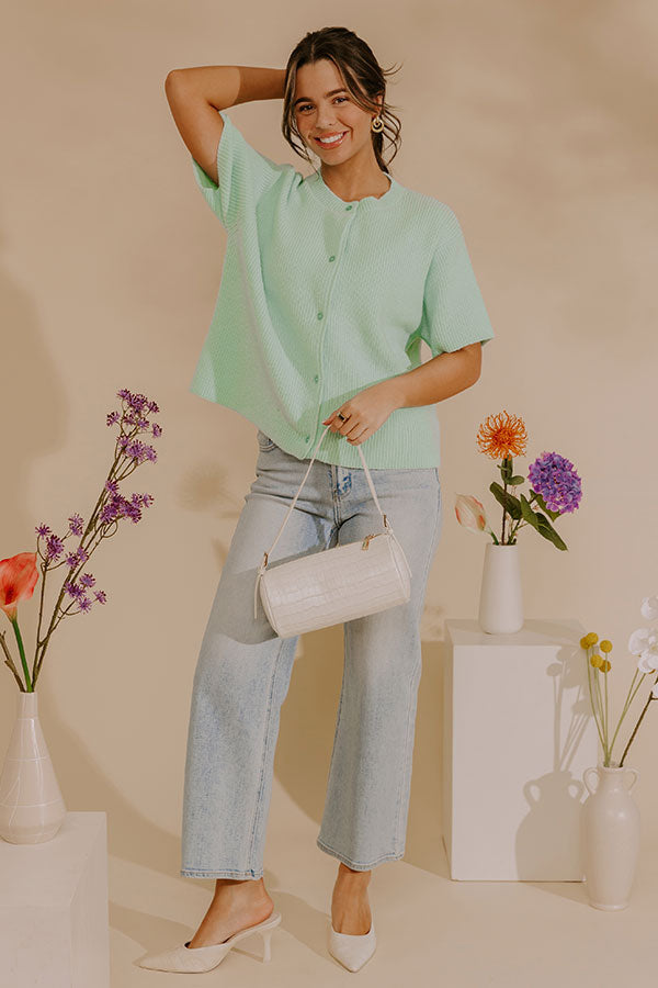 Spring Ease Knit Sweater Top
