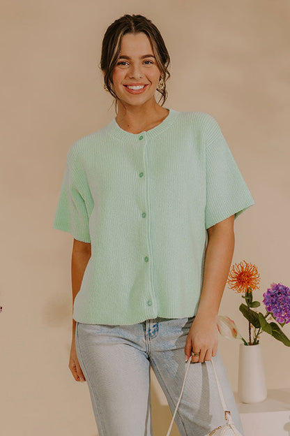Spring Ease Knit Sweater Top