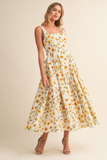 Sunlit Garden Midi Dress
