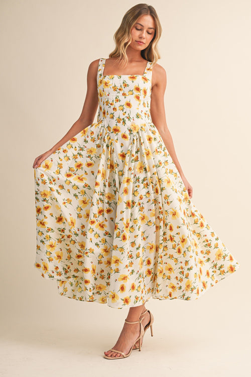 Sunlit Garden Midi Dress