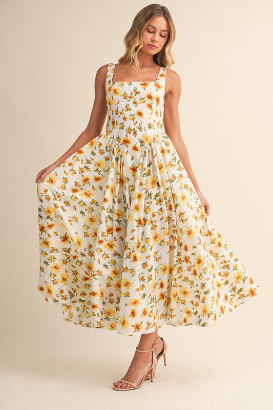 Sunlit Garden Midi Dress