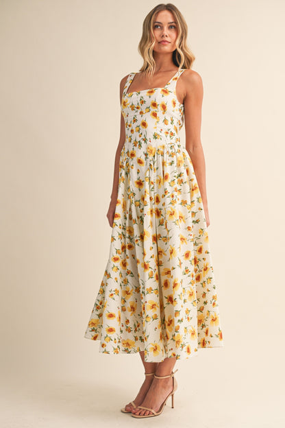 Sunlit Garden Midi Dress