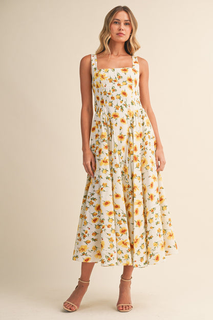 Sunlit Garden Midi Dress