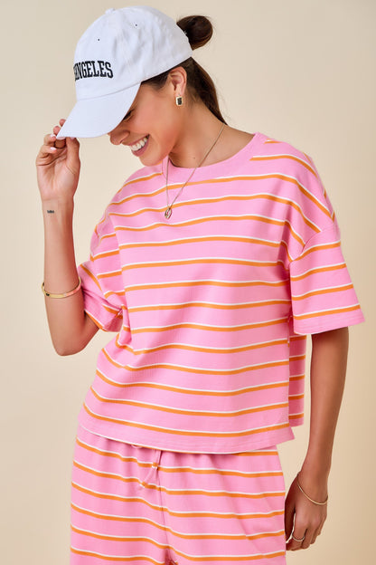 Stay Awhile Striped Top