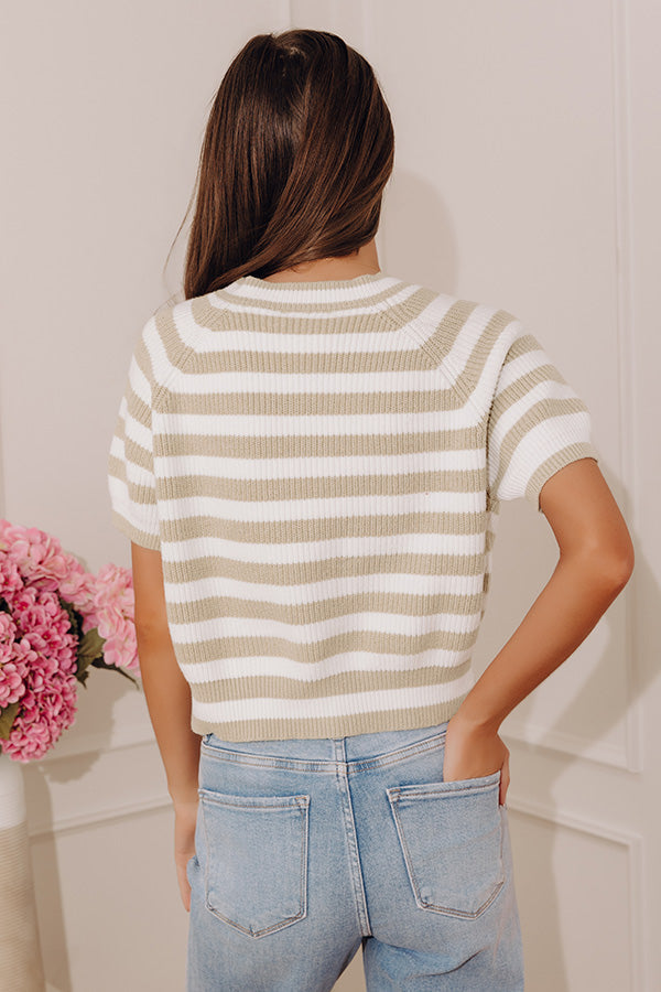 Coastal Lineup Knit Sweater Top