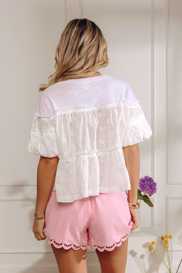 Sweet Simplicity Eyelet Top