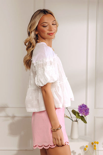 Sweet Simplicity Eyelet Top