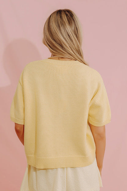 Sunday On The Patio Knit Sweater Top