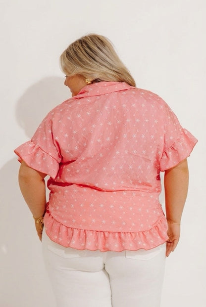 Sweet Stitch Eyelet Embroidered Top Curves