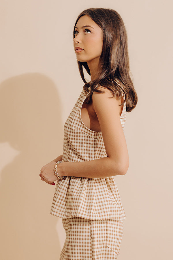 Checkered Charm Gingham Top