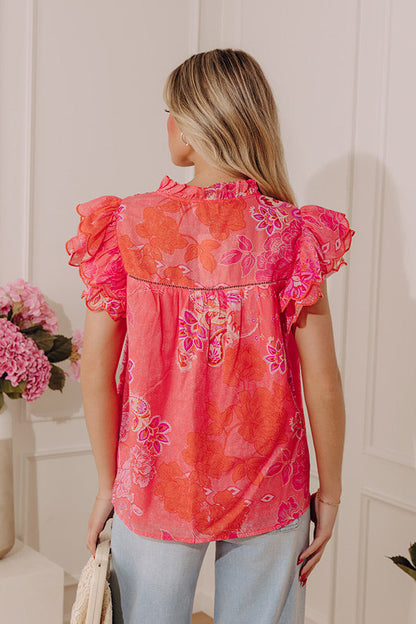Darling in Florals Button Up Top