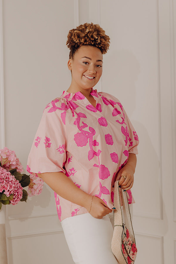 Happy in Blooms Shift Top Curves