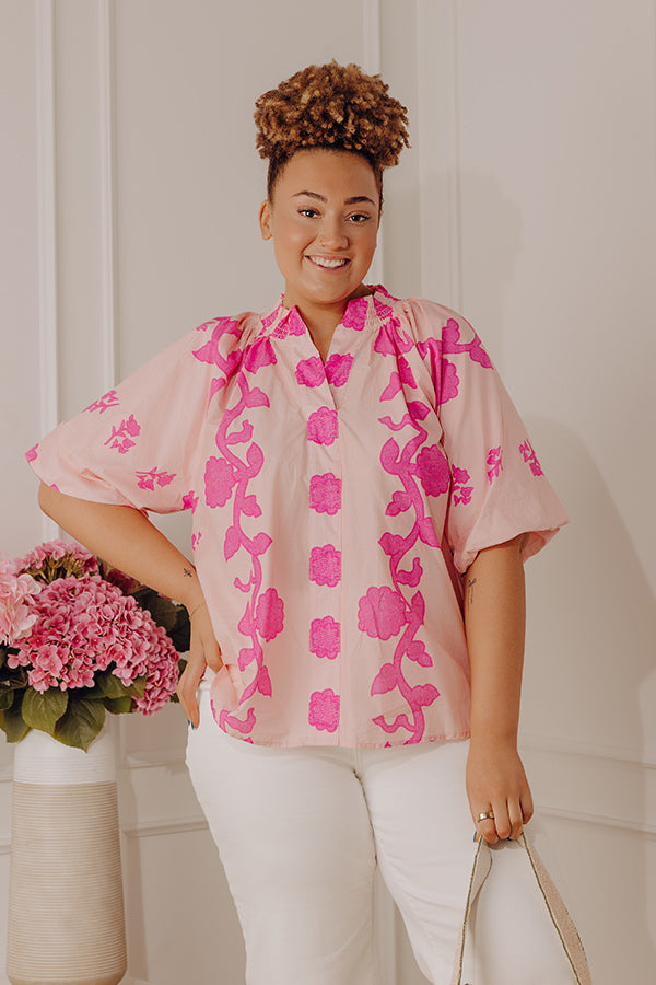 Happy in Blooms Shift Top Curves