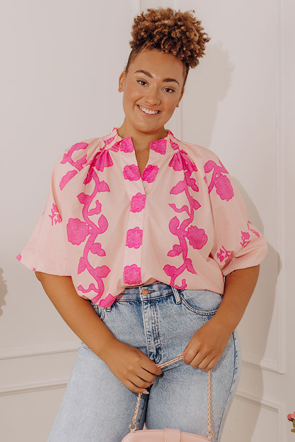Happy in Blooms Shift Top Curves
