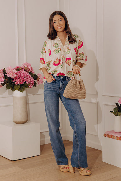 Playful Petals Floral Top