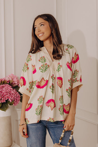 Playful Petals Floral Top