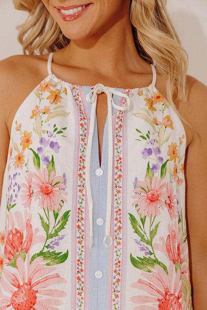Bloom Babe Linen-Blend Top