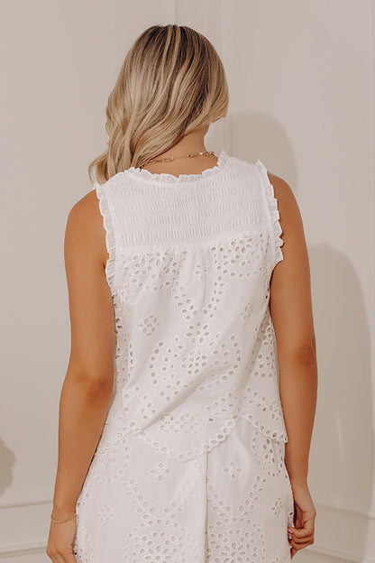 Coastal Charm Eyelet Top