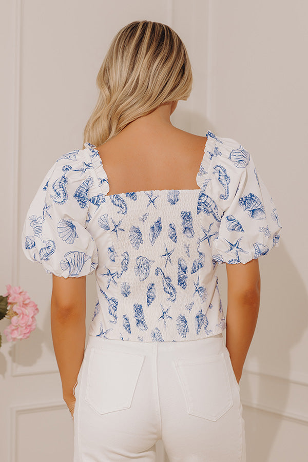 Oceanside Chic Poplin Top