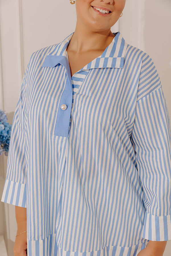 Coastline Chic Stripe Top Curves