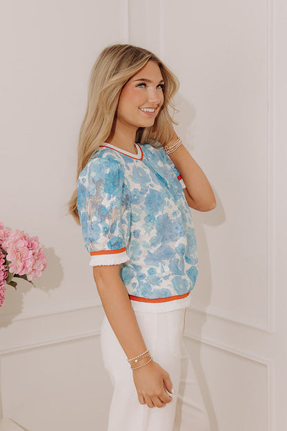 Dreaming in Florals Knit Top
