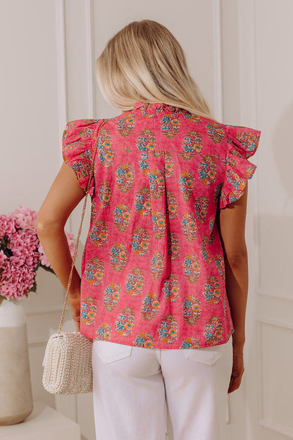 Out With The Girls Floral Top in Pink