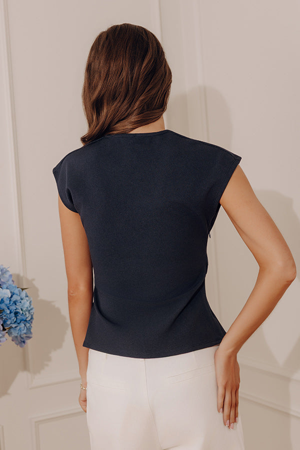 Penthouse Edit Surplice Knit Top
