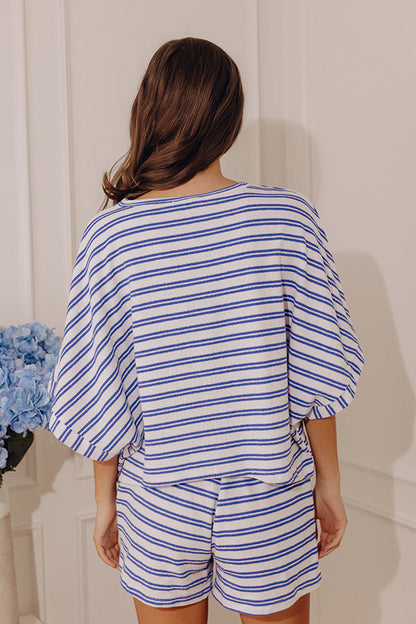 Seaside Lounge Terry Knit Stripe Tee