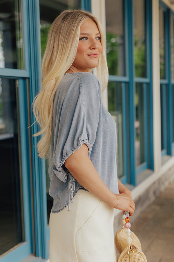 Weekend Flow Chambray Top