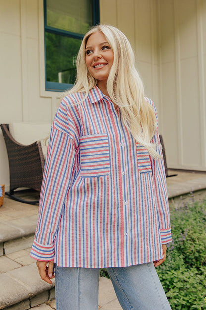 Liberty Weekend Oversized Button Up Top