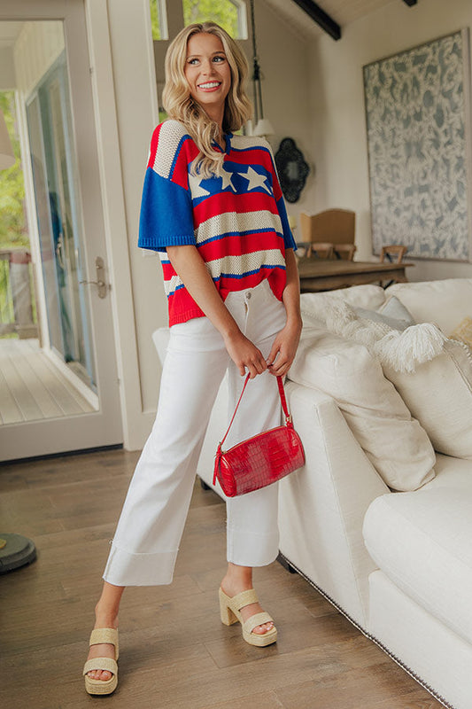 Americana Dream Knit Sweater Top