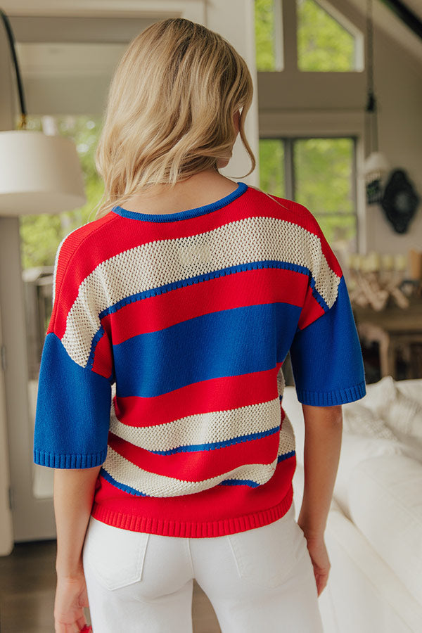 Americana Dream Knit Sweater Top