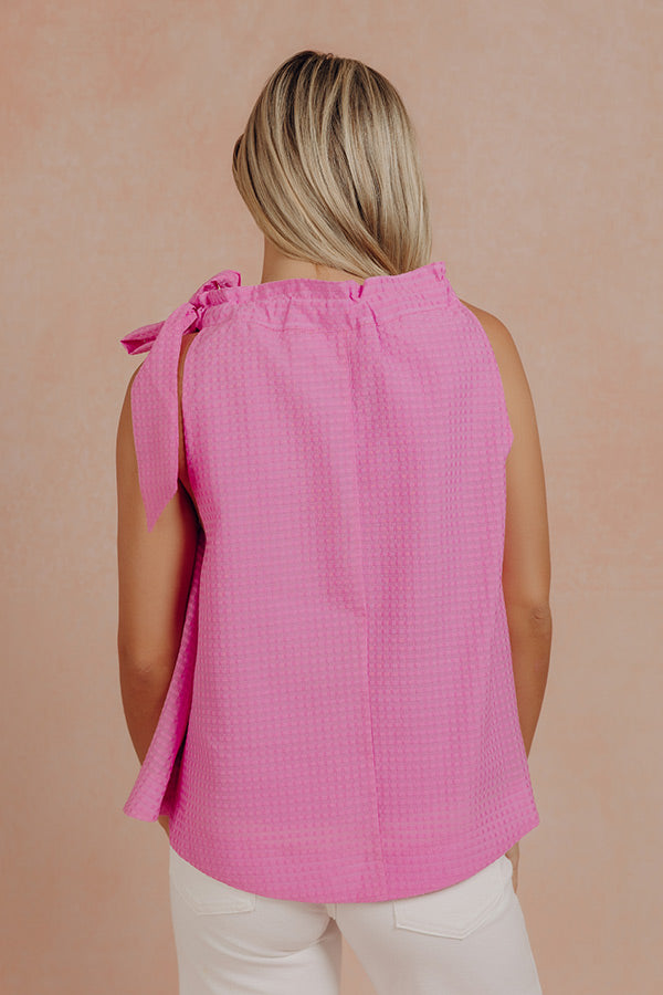 Tied and True Gingham Top in Violet