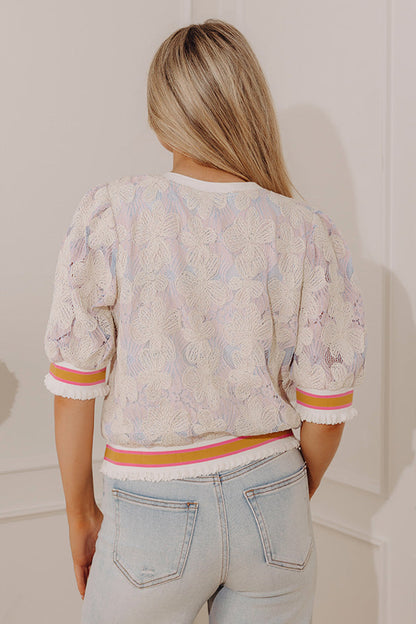 Pop Art Floral Lace Top