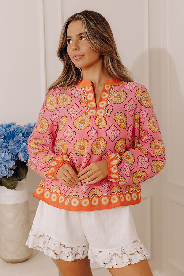 Mosaic Muse Shift Top