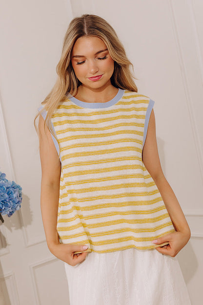 Coastal Line Knit Top