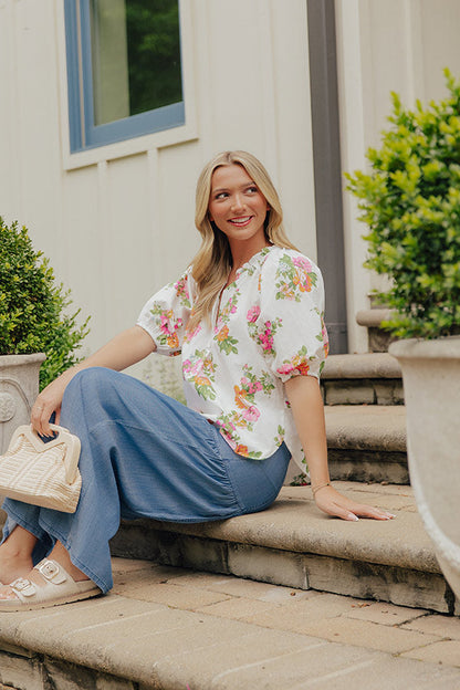 Sweet Court Floral Top