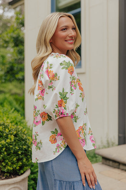 Sweet Court Floral Top