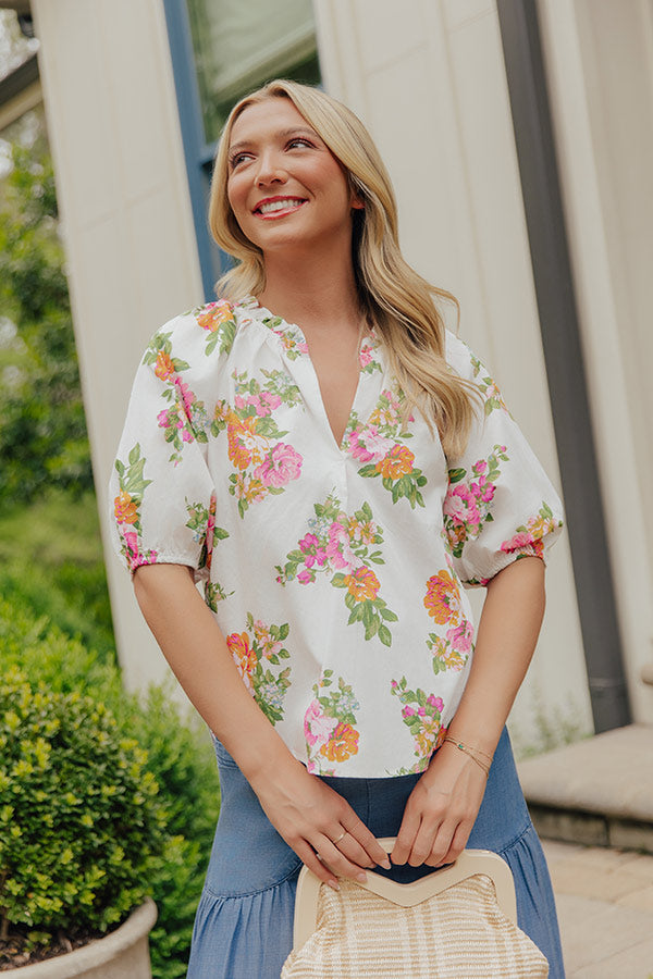 Sweet Court Floral Top