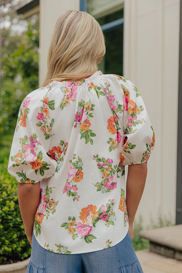 Sweet Court Floral Top