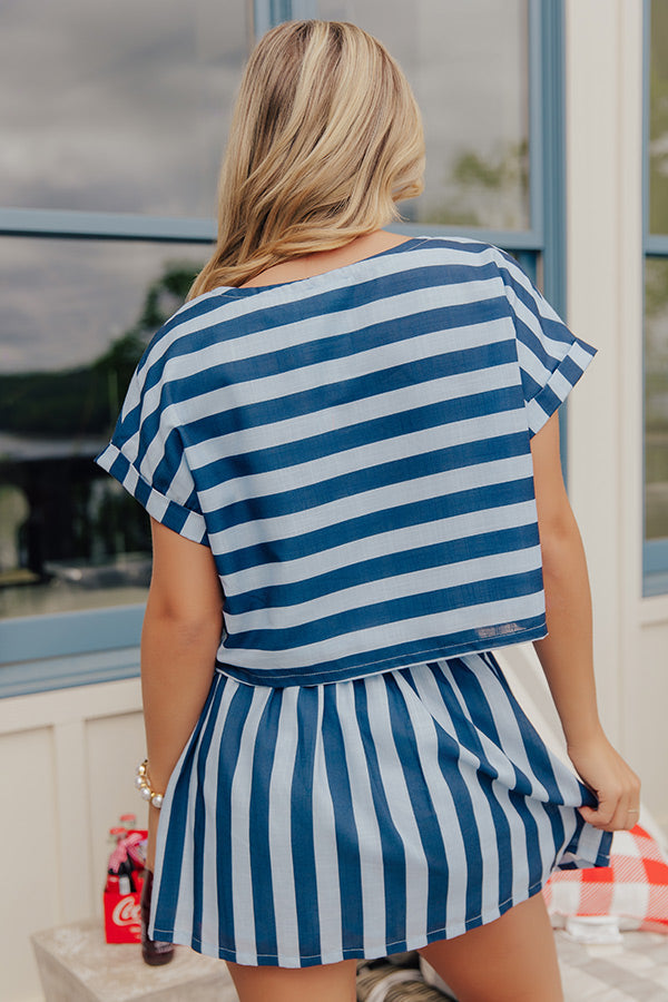 Boardwalk Chic Stripe Crop Top