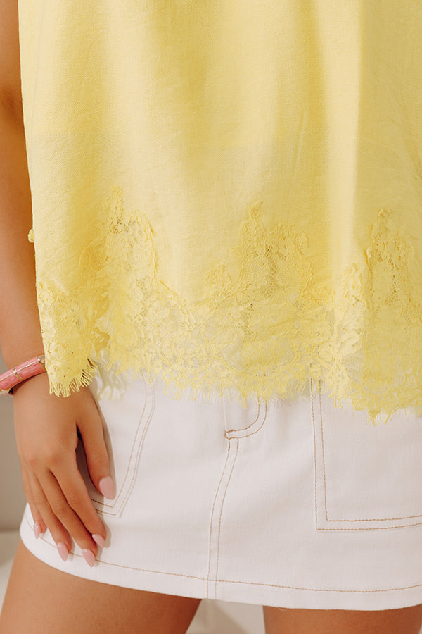 Effortless Grace Lace Trim Top