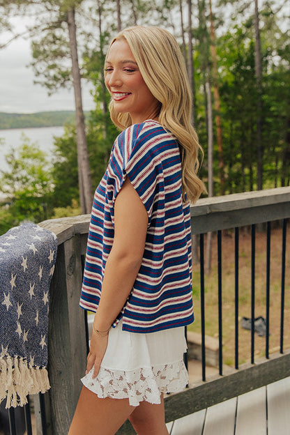Lake Day Ready Stripe Tee