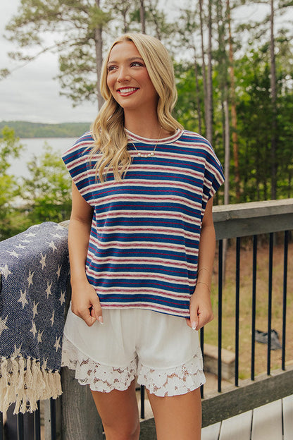 Lake Day Ready Stripe Tee