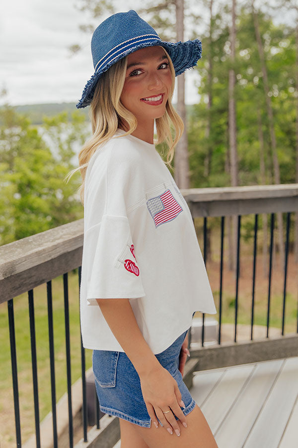 All-American Summer Embroidered Tee