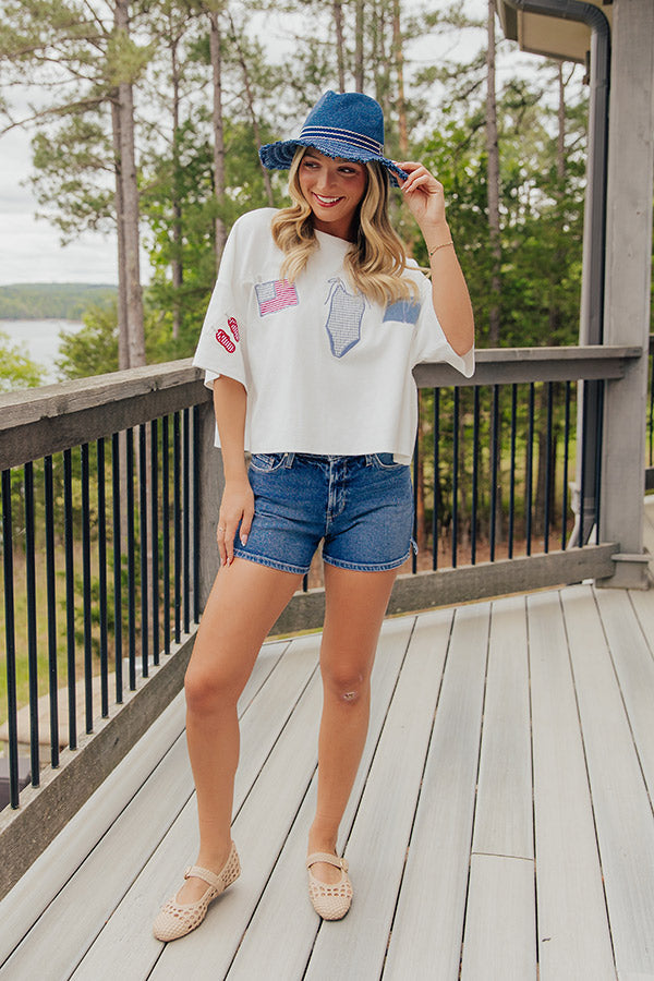 All-American Summer Embroidered Tee