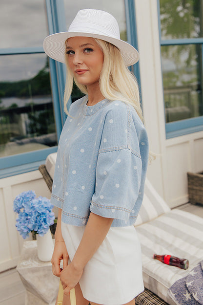 Sweet Spot Denim Top